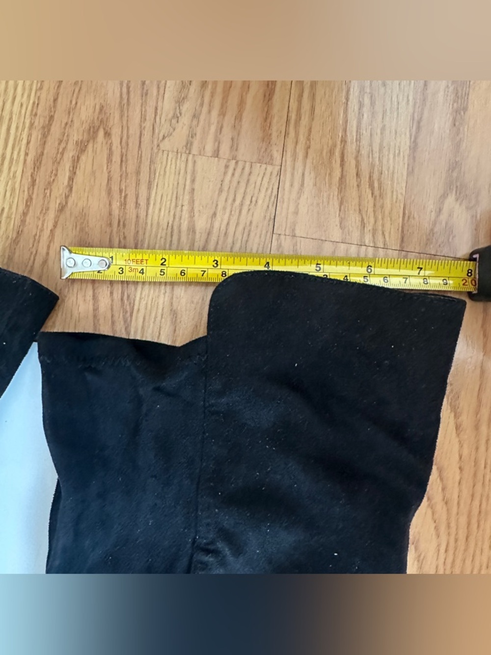 Lulu's Women's Black Suede Over-the-Knee Zip Up Block Heel Boots Size 7 - Picture 10 of 10